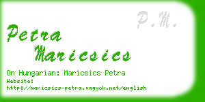 petra maricsics business card